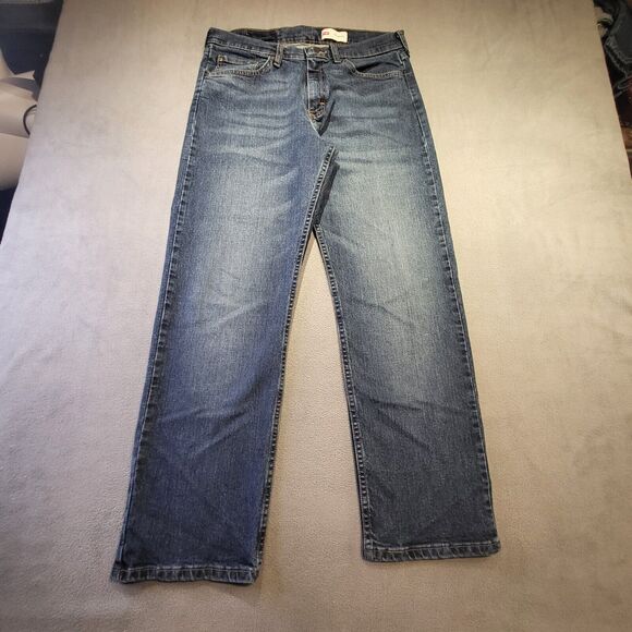 Wrangler Jeans Mens 40x31 Blue Denim Relaxed Fit Straight Leg Western Rodeo - Picture 1 of 9